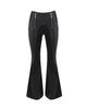 Nogtabeu Curve Panel Flare Leather Pants