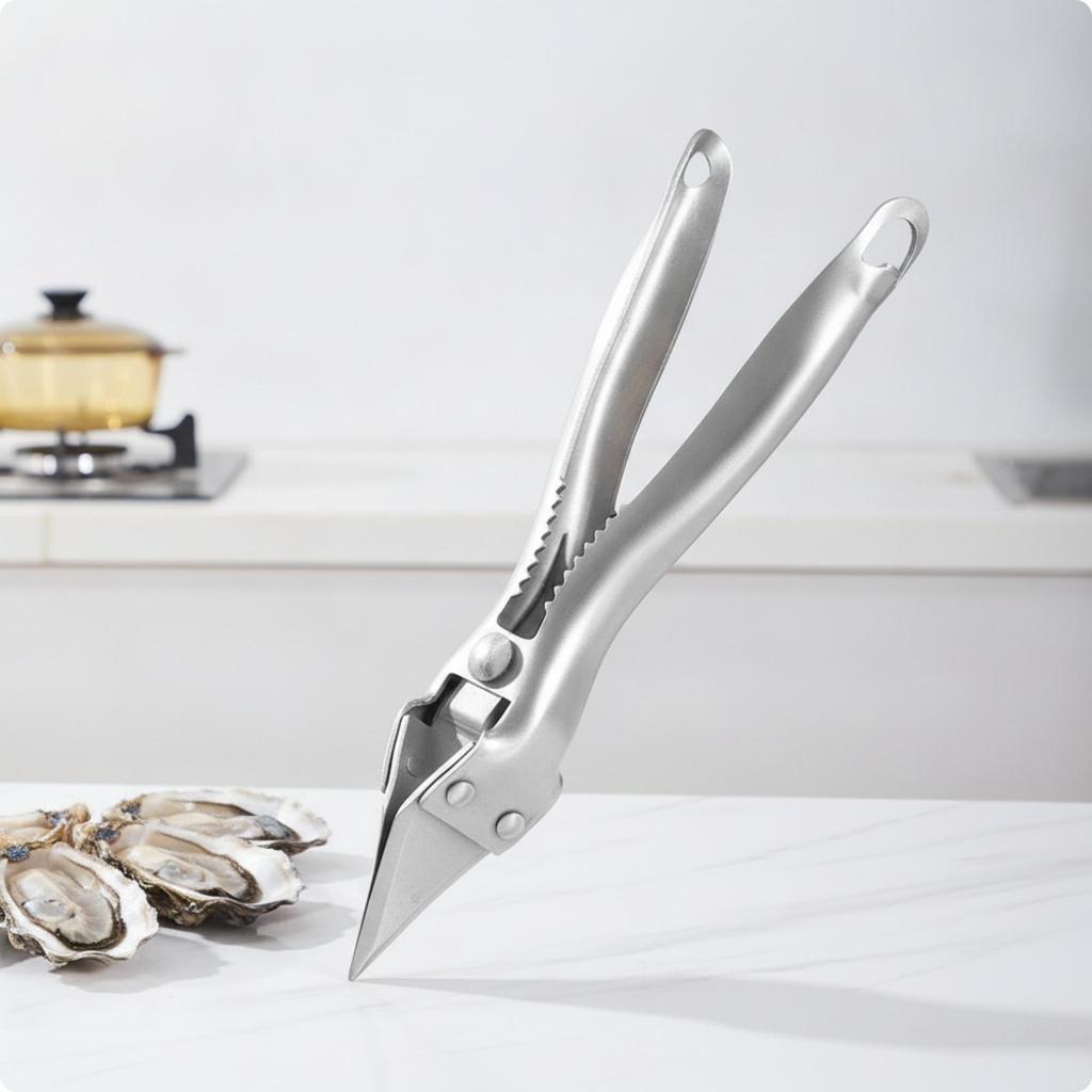 Stainless Steel Shell Opener with Hanging Hole Multifunctional Seafood Opening