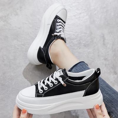 Fashion Trendy Korean Style Women's Casual Sporty Shoes Spring Autumn 2025 Fashionable Student Sneakers Breathable Sponge Cake Shoes
