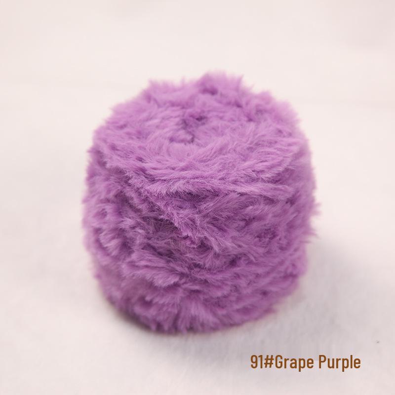 Gradient Dyed Faux Fur Hand-Spun Mink Velvet Yarn – Perfect for DIY Chunky Scarves and Hats
