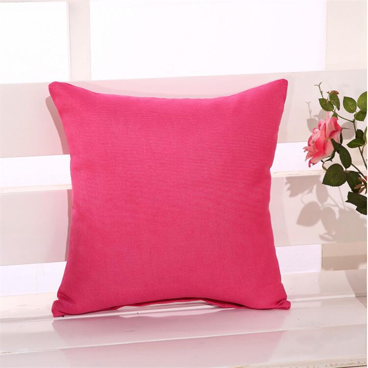 45x45cm Thin Linen Sofa Cushion Cover Solid Color Home Living Room Office Chair Decoration