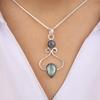 Labradorite Gemstone 925 Sterling Silver Designer Pretty Pendant 1.60" For Mother PP-13-34