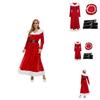 Christmas Party Vintage Velvet Long Dress Set With Hat And Belt For Women