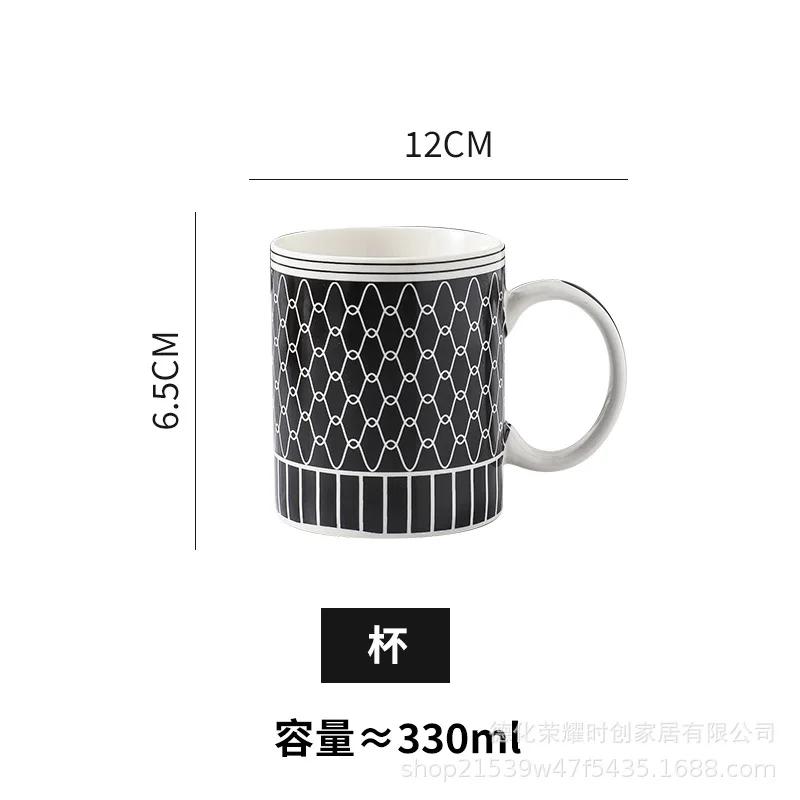 

Ceramic Coffee Mug with Handle Couple Water Cup Mouthwash Cup Breakfast Cups Afternoon Tea Milk Tea Cups Milk Mugs Drinkware 301-400ml