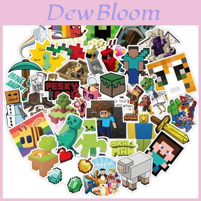 Minecraft 50pcs Game Stickers Pvc Waterproof Lapyop Bike Luggage Decals Suitcase