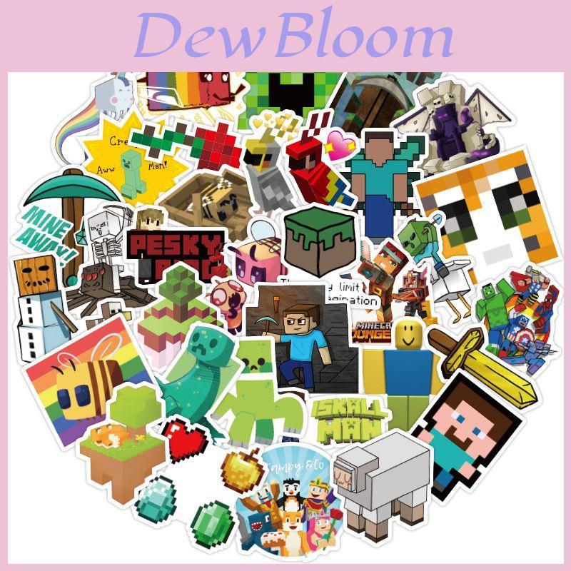 Minecraft 50pcs Game Stickers Pvc Waterproof Lapyop Bike Luggage Decals Suitcase