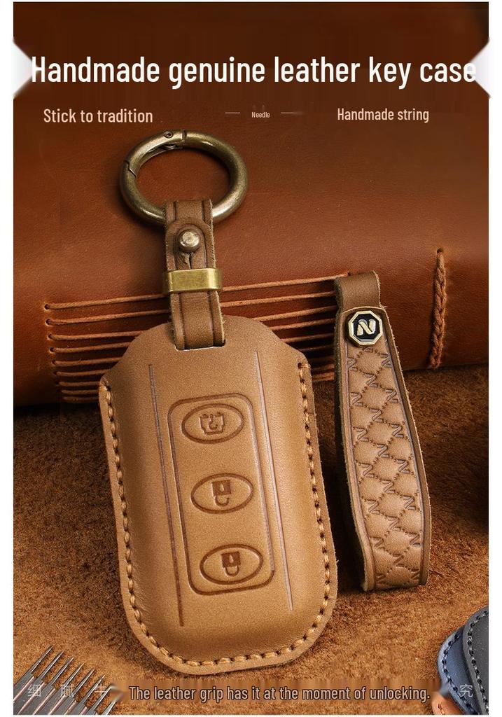 Dongfeng Fengguang 21-Model Key Case for 580Pro, S560, 500, E3, iX5 - New Energy Cowhide Buckle.