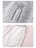Women's Grey Cotton Fleece Sweatpants, 2025 Spring/Autumn Casual Style