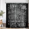 Motivational Quote Words Modern Shower Curtain Flowers Butterfly Art Aesthetic Bathroom Decor Polyester Fabric Bathtub Curtain