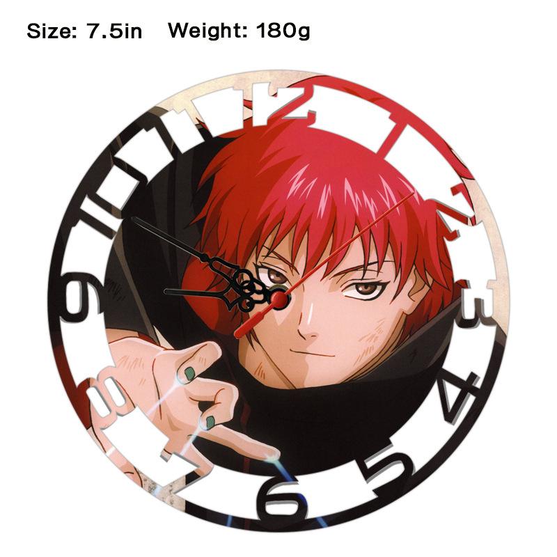 Naruto Sasuke Creative Wall Clock Anime Print Modern Minimalist Hanging Clock Naruto Shippuden Uzumaki Itachi