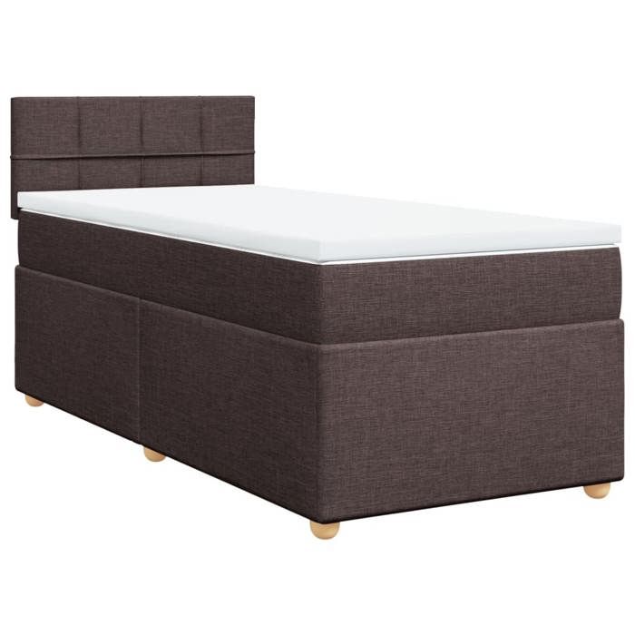 VidaXL Sommier à lattes de lit avec matelas Marron foncé 100x200 cm 3286594