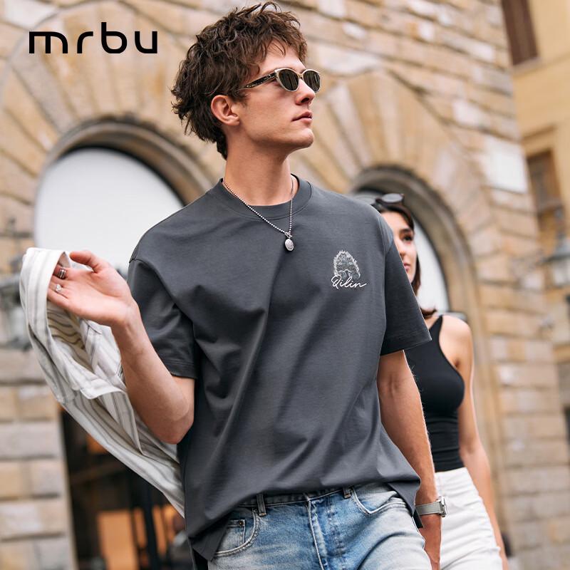 Men s Cotton Blend Printed Crewneck T-Shirt L (175)
