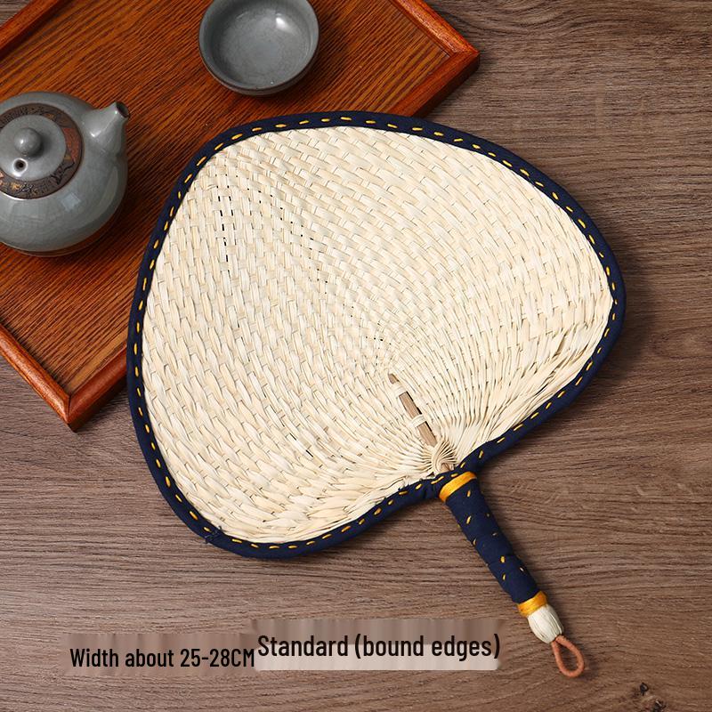 Handwoven Cattail Fan: Traditional Chinese Palm Leaf Fan for Summer