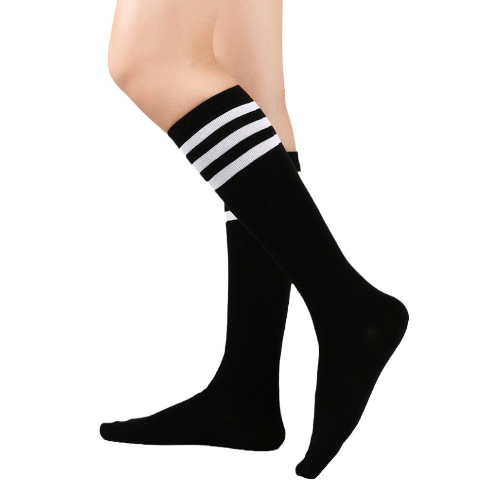 Black White Striped Long Socks Women Sexy Over Knee Thigh High Socks Over The Knee Stockings Ladies Girls Warm Long Tube Socks