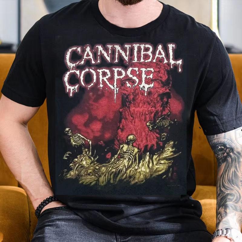Футболка Mаneating Corpse 2015 S Behemoth God Killing Черный Смертельный Металл Группа Тур Мерч Мужская Летняя Хлопковая Футболка Свободный Верх S