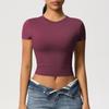 Double-Sided Nylon Tight Quick-Drying Exercise Short Sleeves T-shirt Pilates Tops Running Workout Clothes Yoga Clothes Short Sleeve Women