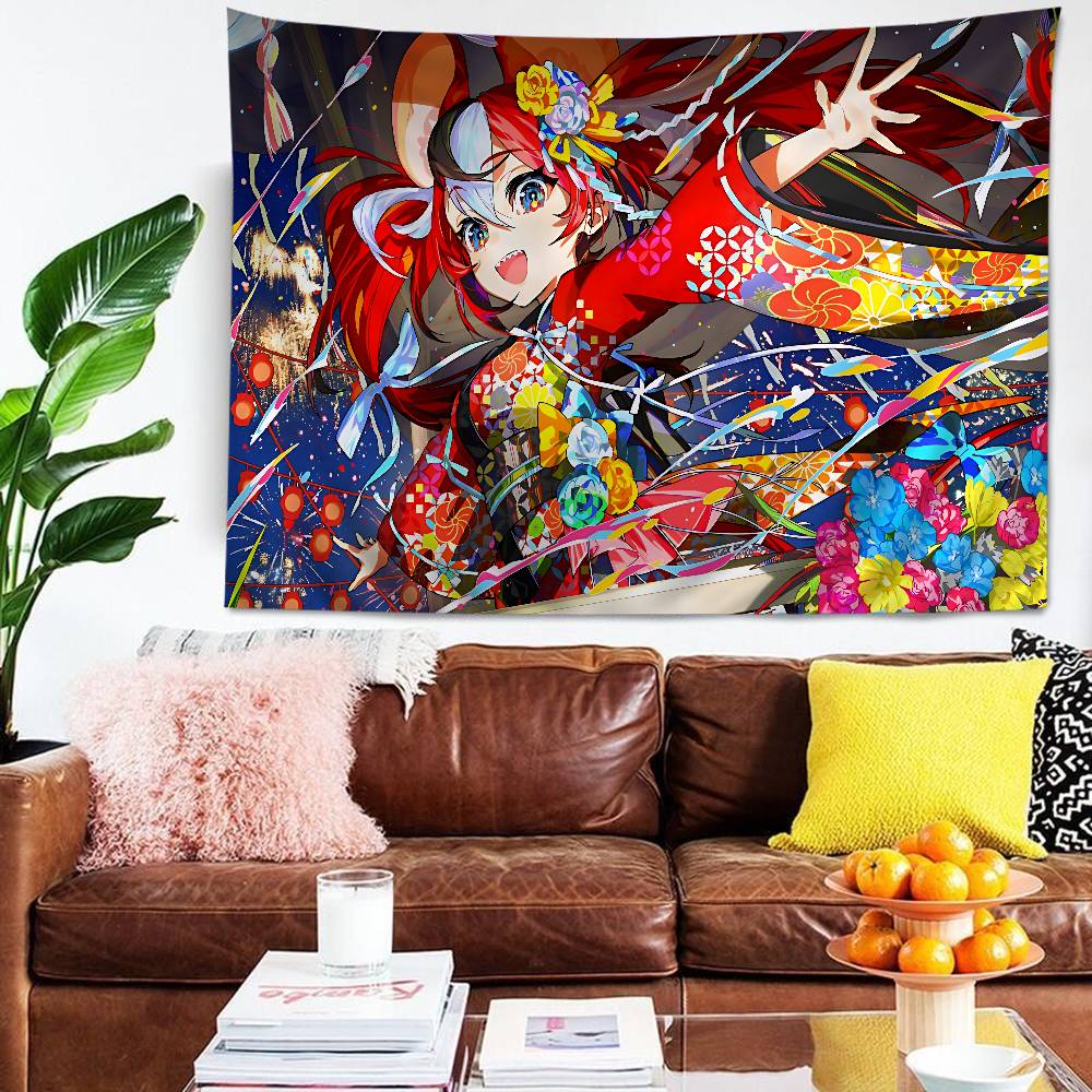 

Game HHololiveS HHakos Baelz Hanging Bohemian Tapestry Bohemian Wall Tapestries Mandala Kawaii Room Decor 74x94cm(29x37in)