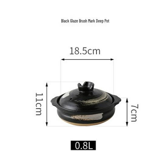 Bao Yi High-Temperature Japanese Ceramic Clay Soup Pot for Gas Stove
