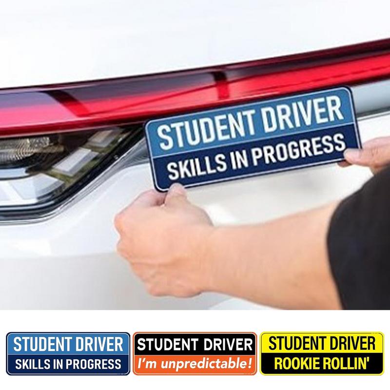 Fahrschüler Magnet Anfängerfahrer Magnet für Auto Hochsichtbarer Auto Magnet Aufkleber Wetterfest Anfängerfahrer Stoßstangenaufkleber Für