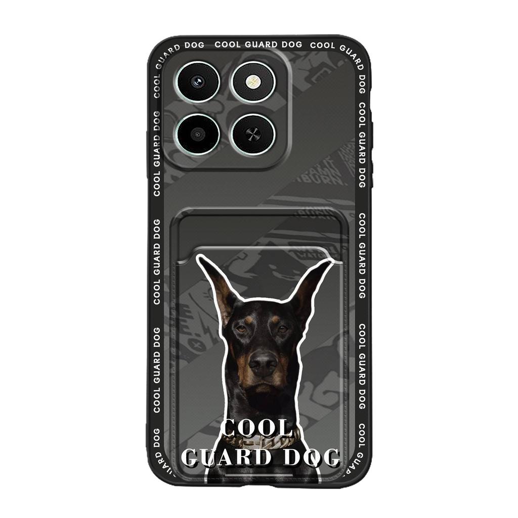 Cartoon Card Slot Phone Case For Honor X6c Durable Silicone Full Wrap TPU Fashion Design Cute Back Cover Waterproof