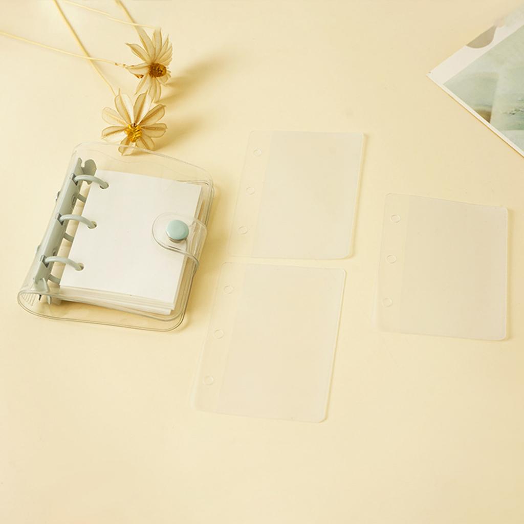 3 Rings Binder Notebook with 3 Binder Pocket 80 Sheet Gridded Paper Small Notebook Planner Notepads Pocket Journal