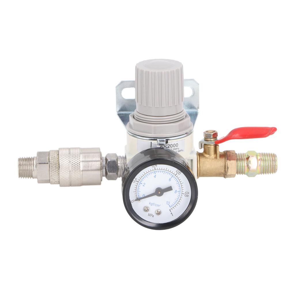  Compressor Pressure Regulator 1/4 Inch NPT  Pressure Regulator with 0‑1MPa Gauge for Pneumati