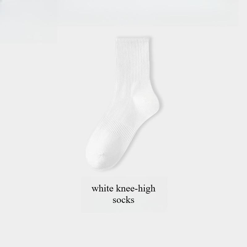 5 Pairs of 100% Cotton Socks for Men and Women, Thin Mid-calf Socks for Summer, Sweat-absorbent and Odor-resistant Pure Cotton Men's Socks