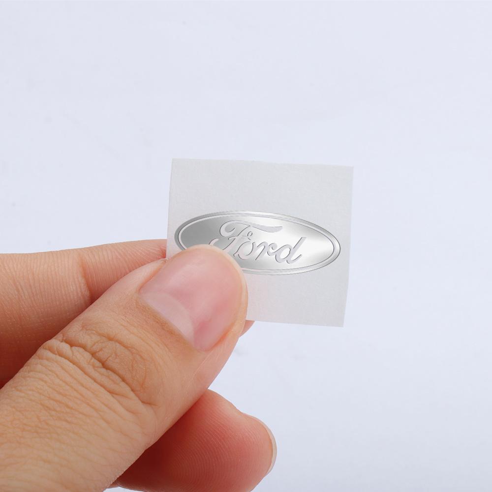 10/20pcs For Ford Escort Explorer Focus Kuga Mustang RS Ranger Car Interior Nickel Badge Phone Key Decoration Sticker Accessorie