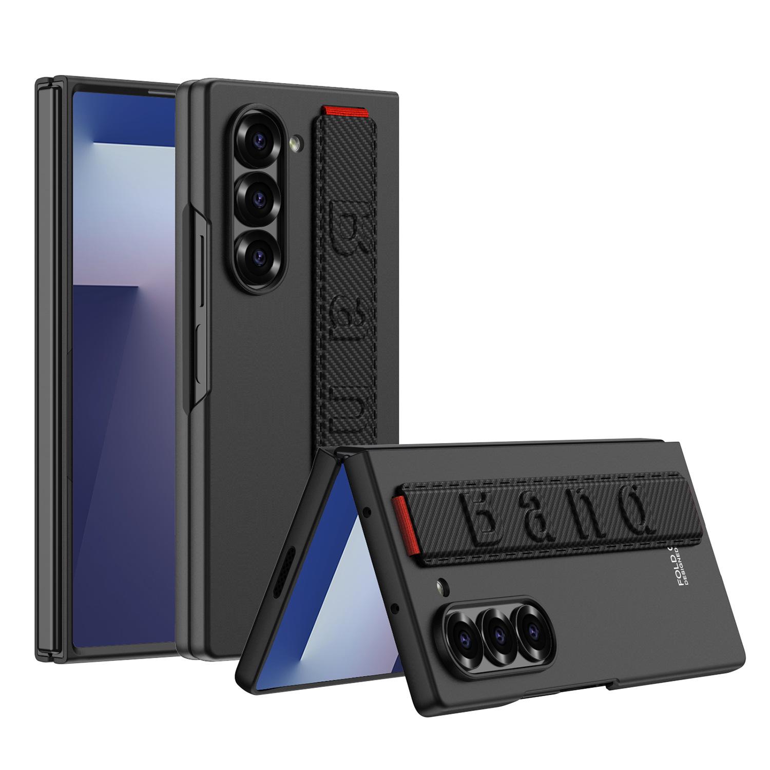 Samsung Z Fold 7 Ultra-Thin Solid Color Phone Case with Elastic Wristband and Precise Cutouts Samsung Z Fold 7