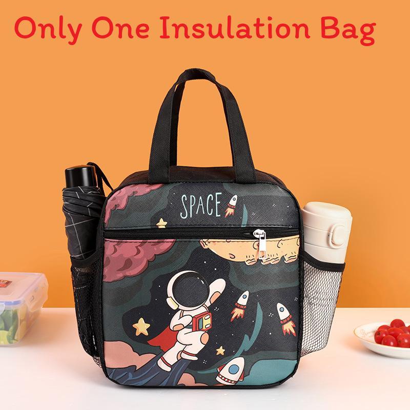 Cartoon Kids Lunch Bag With Insulated Oxford Fabric For School And Picnic Use