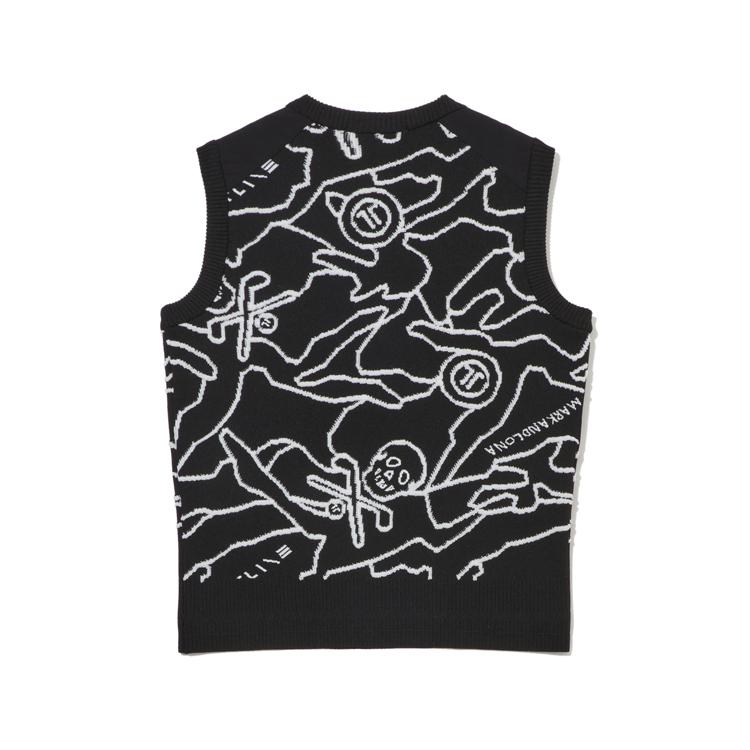 Makeuaenlona W T-Line Camouflage Jqd Knit Vest Ls1Xv82F