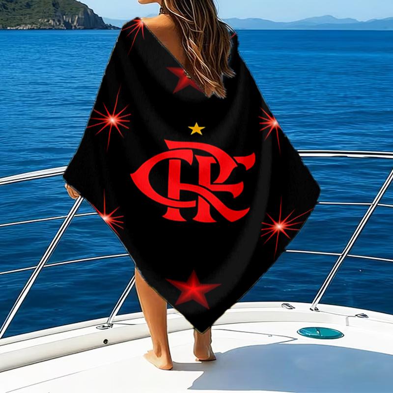 Beach Towel with Clube de Regatas do Flamengo Pattern - soft,absorbent,machine washable Lightweight&Modern,swimming,Travel Essentials