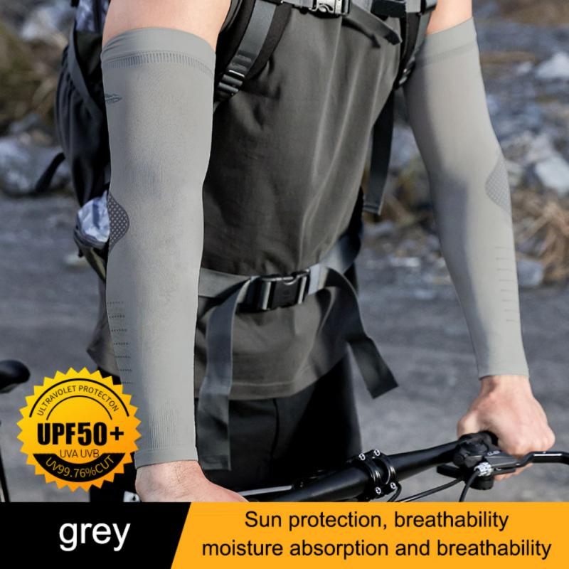 Upf50 Ice Sleeve Outdoor Uv Protection Sunscreen Arm Cover Driving Riding Cool Ice Silk Sleeve Sun Prtoction Riding Arm