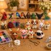 Tiny 3D Beaded Animal DIY Kit, Easy DIY Beading Embroidery Kit With 4 Cute Designs, 3D Animal Themed Beadwork Kit For Beginners