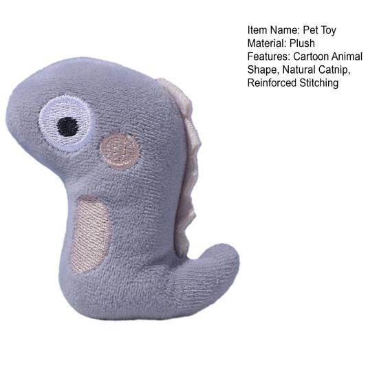 Pet Toy Cartoon Rabbit Duck Dinosaur Shape Portable Cat Toy with Natural Catnip Bite-resistant Soft Velvet Fabric Interactive Play Toy