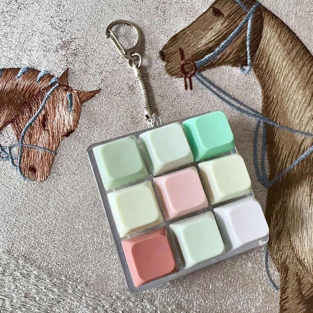 Decompression 9 Keyboard Key Toy For Adults Antistress Toys Boys Girls Anti Stress Finger Keyboard Games Keychain Gifts
