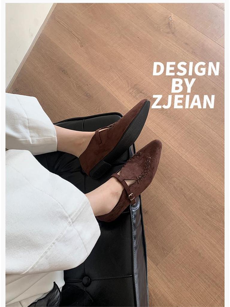 2025 Retro Minimalist Mary Jane Women's Shoes: Spring/Autumn Light Luxury.