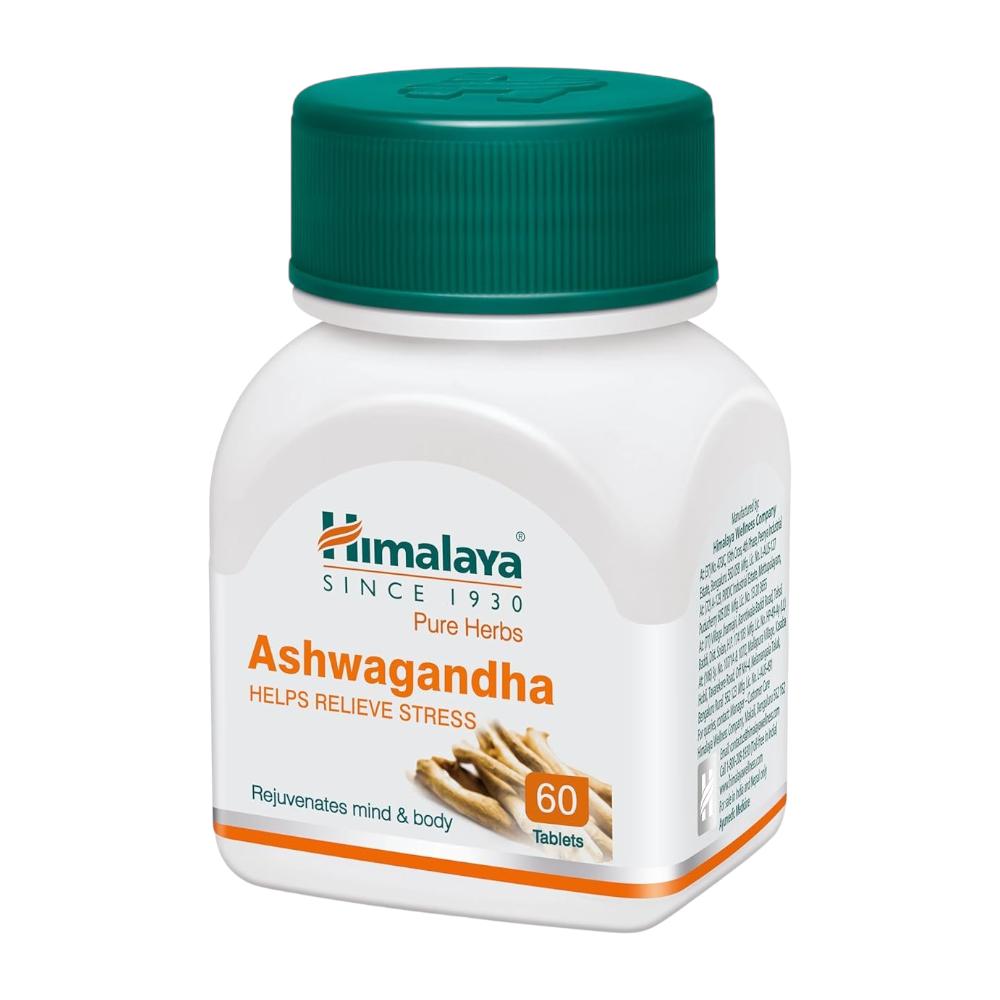 Himalaya Ashwagandha Tablets 250mg Stress Relief Mind Body Rejuvenation 60 Tablets