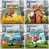Set Biancheria da Letto Pippi Calzelunghe 3 Pezzi Copripiumino e Federe, Decorazione Camera da Letto Bambini Biancheria da Letto Morbida, Senza Piumone