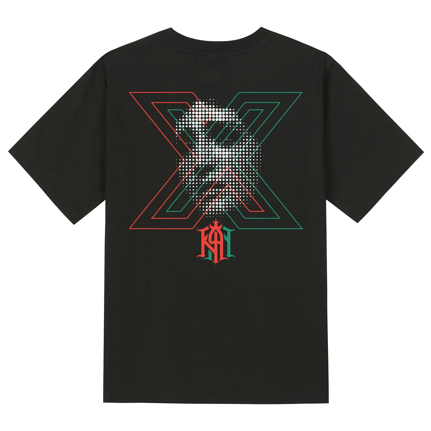 Khan 6312 Ktb0149 Avant-Garde Short Sleeve T-Shirt - Black Black/L