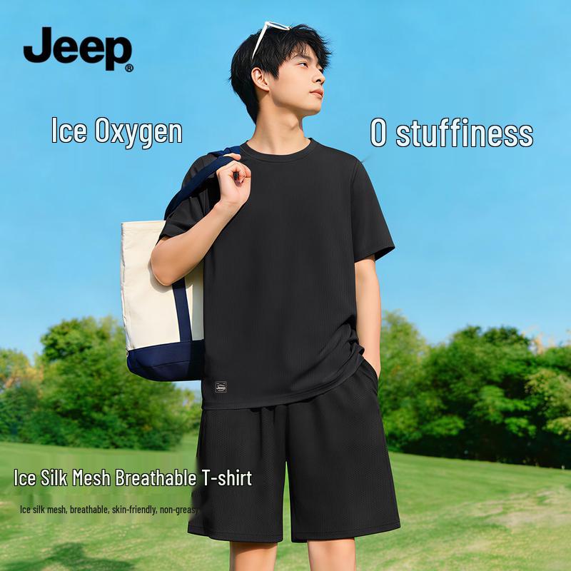 JEEP Men s Quick-Dry Ice Silk Mesh Sports T-Shirt 5XL