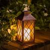 Yard Garden Decoration Flickering Hanging Flameless Fairy Lamp Solar Lanterns Mason Jar Night Light