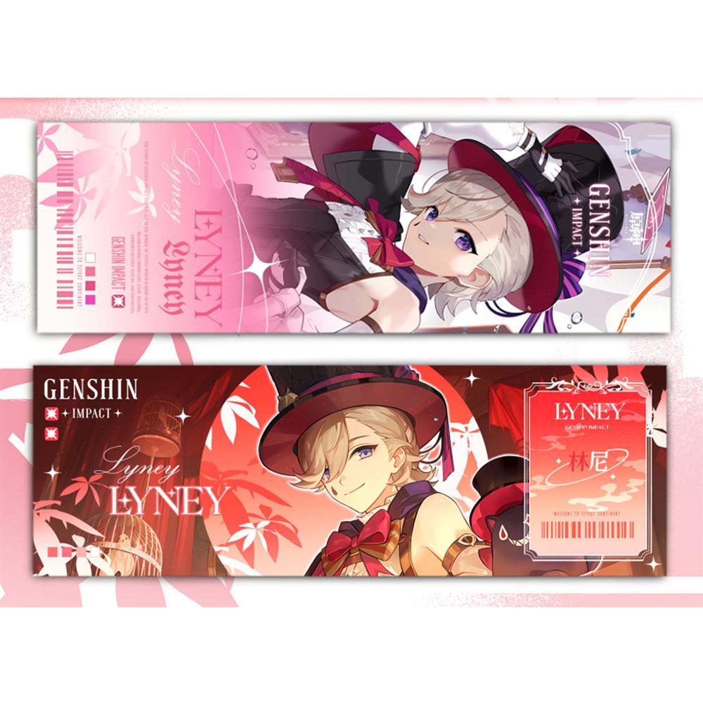 Genshin Impact Collection Karty Hry Záložka Furina Neuvillette Wriothesley Laser Oboustranná vstupenka Anime Tarotová karta Dárek