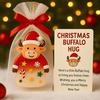 Christmas Pocket Hug Gift Mini Buffalo Pocket Hug Token with Heartwarming Cards Emotional Support Gifts for Friends Family