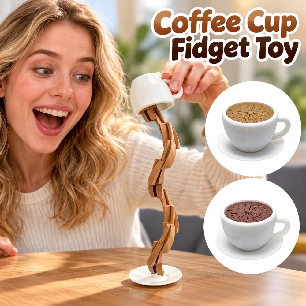 3D Printed Coffee Spill Fidget Toy Novelty Coffee Cup Sensory Toy Improving Focus