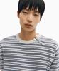 INTEMPOMOOD Half Wheat Button Stripe Knit_Gray