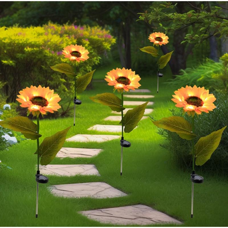 Sonnenblumen-Gartenlicht - Dekorative Nachtlampe für Außenrasen, Hof, Villa, Balkon