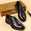 Men's Leather Shoes Dress Oxford Shoes Classic Lace Up Formal Shoes Wedding Shoes
