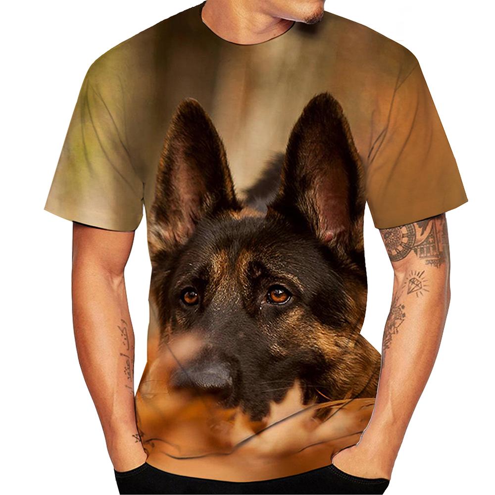 German Shepherd Dog Rottweiler T-Shirts Animal 3D Printed Streetwear Fashion Men's T-shirts