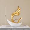 Modern Resin Decorative Boat Figurine Living Room Entryway Office Home Decor Luxury Style